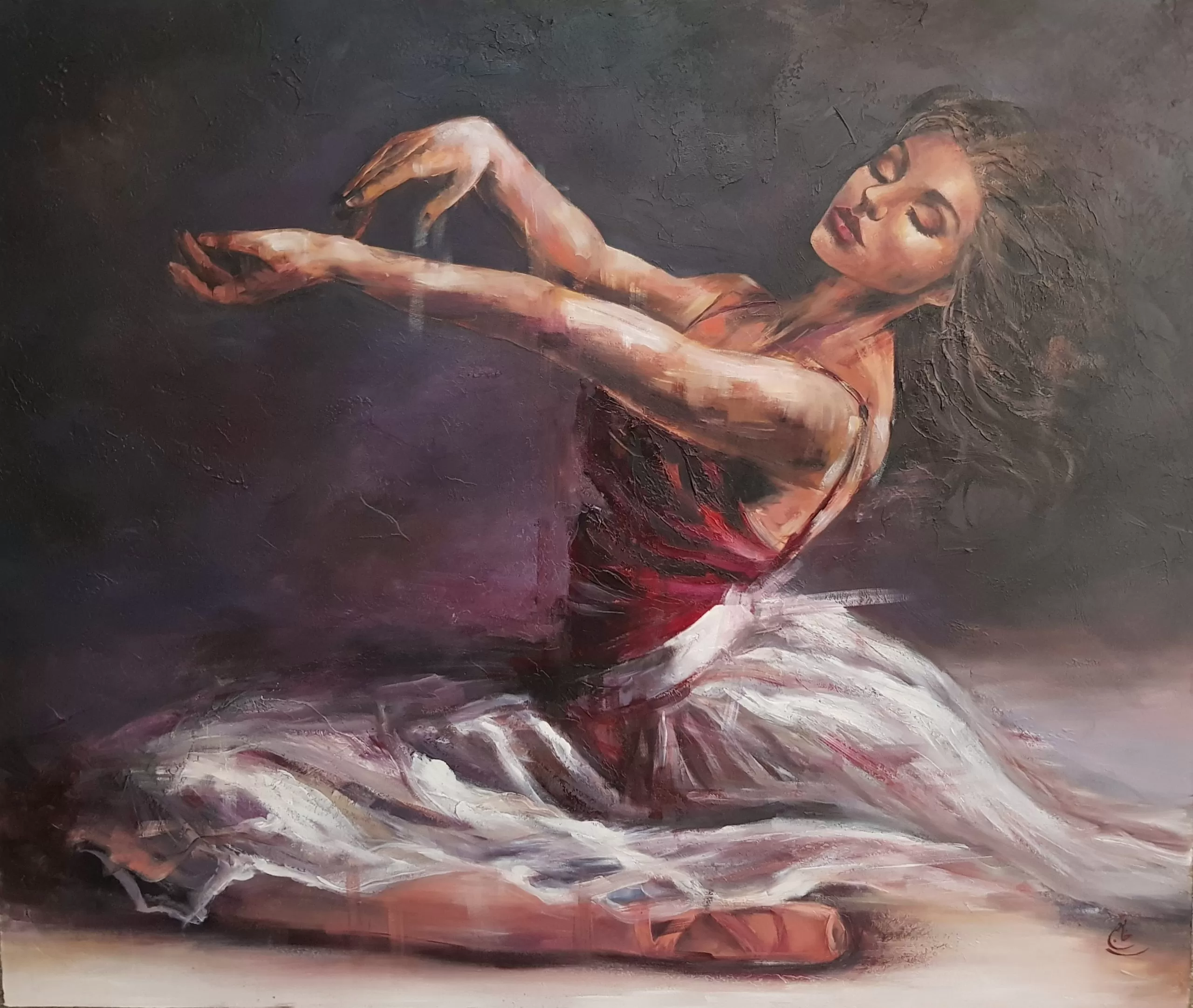 تابلو رقص دختر باله پوش